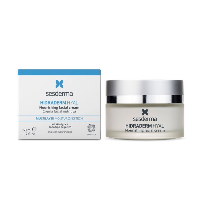 SESDERMA HIDRADERM HYAL Nourishing Cream Ravitseva monitasoinen kosteusvoide 50 ml